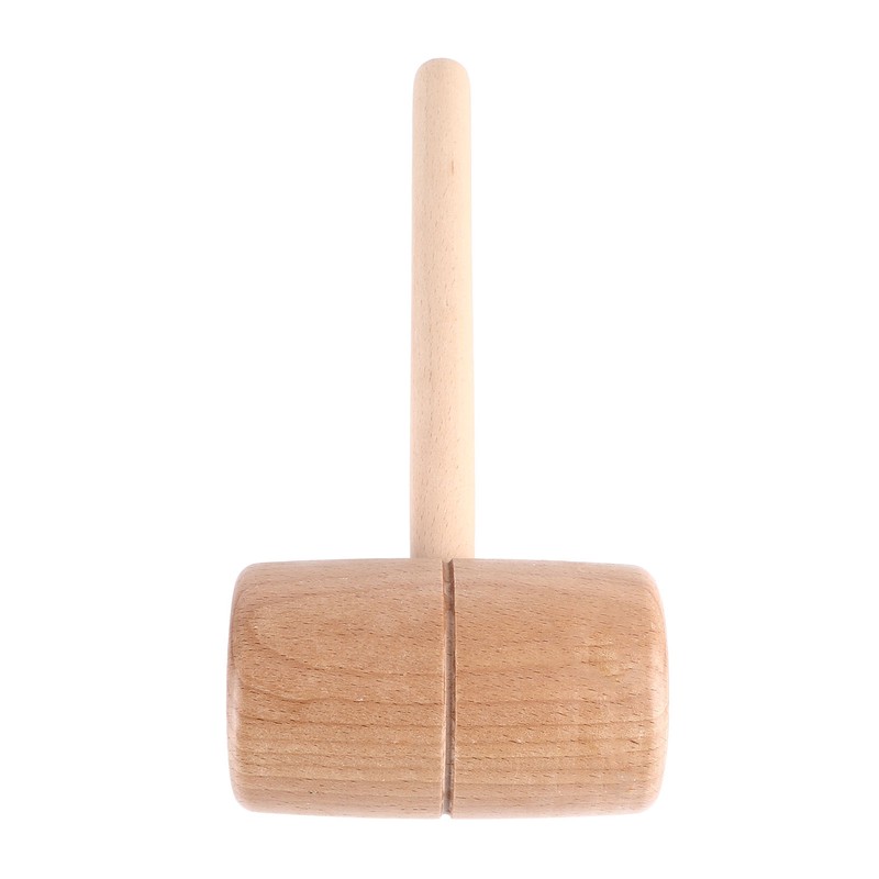 Wooden Mallet Round Head Lightweight Solid Beech Wood Hammer for