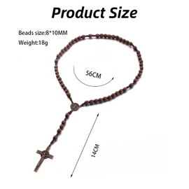 Uskerb Elegant Rosary Beads for Men - Smooth Prayer Beads with Durable Crucifix for Meditation and Daily Wear - Lightweight Design