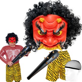 XP Design Demon Face Mask, Setsubun Bean Scattering, Exterminating Demons, Red Demon, Blue Demon, Setsubun Beans, Local, Demon Face, Bludgeon