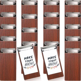 Mini Clipboard Small Clipboards Wooden Half Page Clipboard Wood Check Presenters Kids Clipboards for Restaurant School Waitress Guest Server Books Menu Holder 8 x 4 Inch (Chicken Wood, 20)