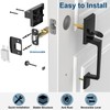 AEEKEL Black Front Door Handle No Lock, Exterior Entry Door
