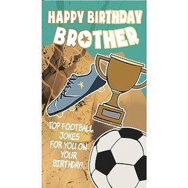 Brother Football Birthday Card, Brother Birthday Card, Birthday Card for Brother, Happy Birthday Brother Card Funny, Football Jokes Brother Birthday Card
