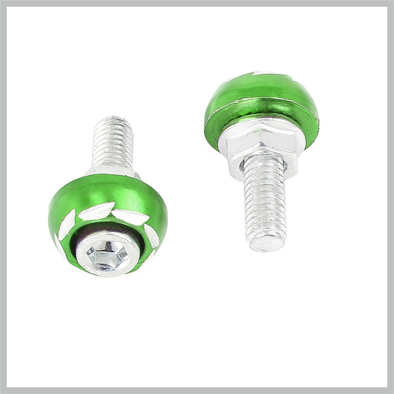 RATCHROLL 4pcs 6mm Metal Motorcycle License Plate Frame Bolt Screw