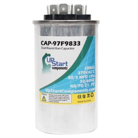 30/5 MFD 370 Volt Dual Round Run Capacitor Replacement for Carrier 38CKC024340 - CAP-97F9833, UpStart Components Brand