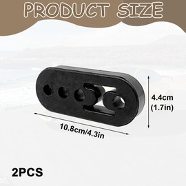 2PCS Heavy-Duty Exhaust Hanger, Mount Rubber Hanger Bracket, Universal Exhaust Rubber Mount with Shock-Absorbing Support, Muffler Insulator Bushing Bracket for Cars, Trucks, Vans