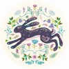 Bothy Threads Embroidery Kit - Folk Hare (Folk Art Range)