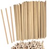 30pcs Wooden Dowels, 20cm x 5mm, Hardwood Sticks,Dowel Rods, Smooth