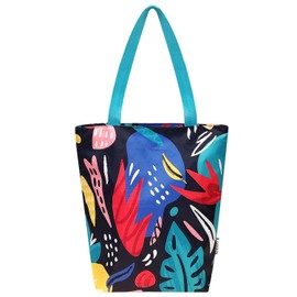 allydrew Foldable Lightweight Tote Bag with Durable Ripstop Polyester for Shopping, Travel, Gym, Beach, Casual, Everyday, Small, Abstract 1