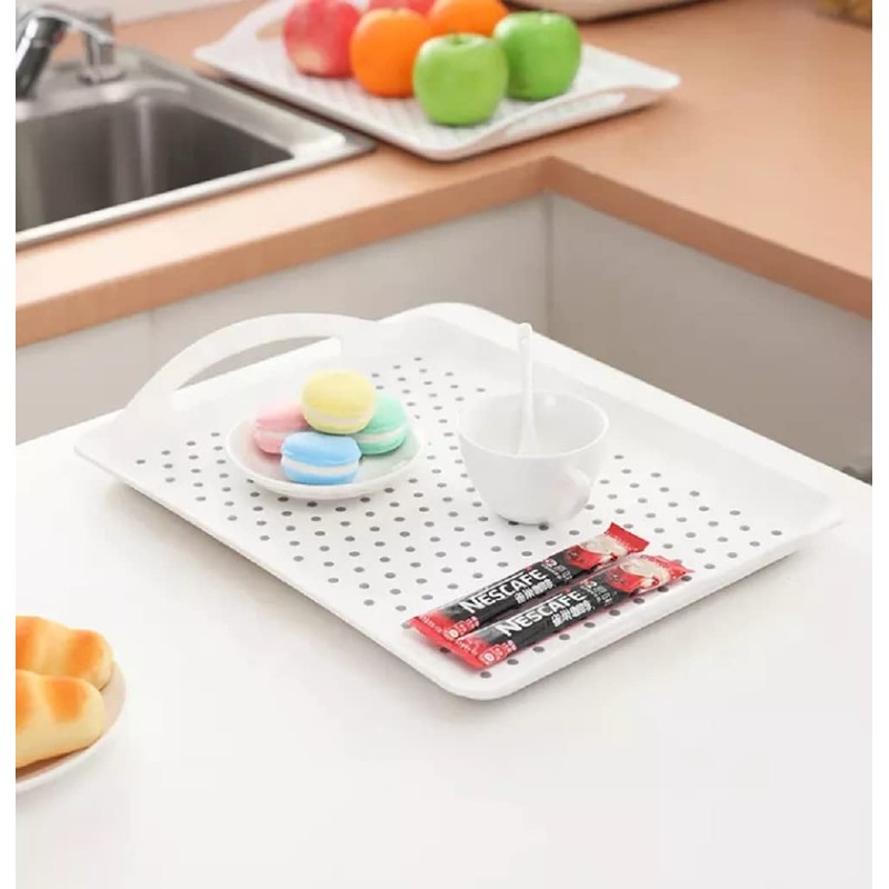 Rectangular Anti Slip Tray, Non-slip Serving Tray