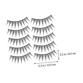 Healvian 10 Pairs Natural False Eyelashes Lightweight Reusable Makeup Lashes for Daily Wear and Parties Simple Design for Charming Look for Women Seeking Beauty