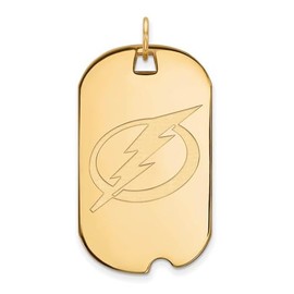 Tampa Bay Ligtning Large (3/4 Inch) Dog Tag (Gold Plated)