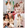 SWOMOG Family Matching Pyjamas Set Silk Satin Button Down Sleepwear