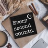 DUXMNAMG Every Second Counts Wood Box Sign, Black Retro Motivational