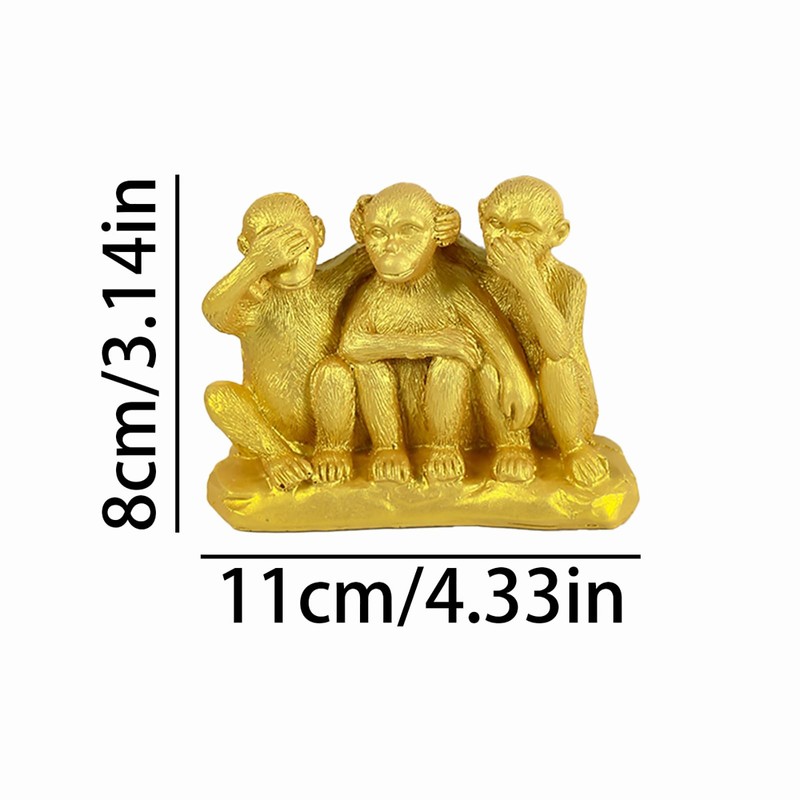 3 Wise Monkeys Statues, Hear No Evil, See No Evil,