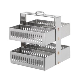 JECOMPRIS Staining Rack Made of Stainless Steel for Slides Stainless Steel Frame for Slides Made of Stainless Steel Frame for Staining Agents Stainless Steel Holder for Slides Made of Stainless Steel