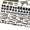 Pamvava Military Weapons Pack, WW2 Army Gear Kit Bricks Accessories