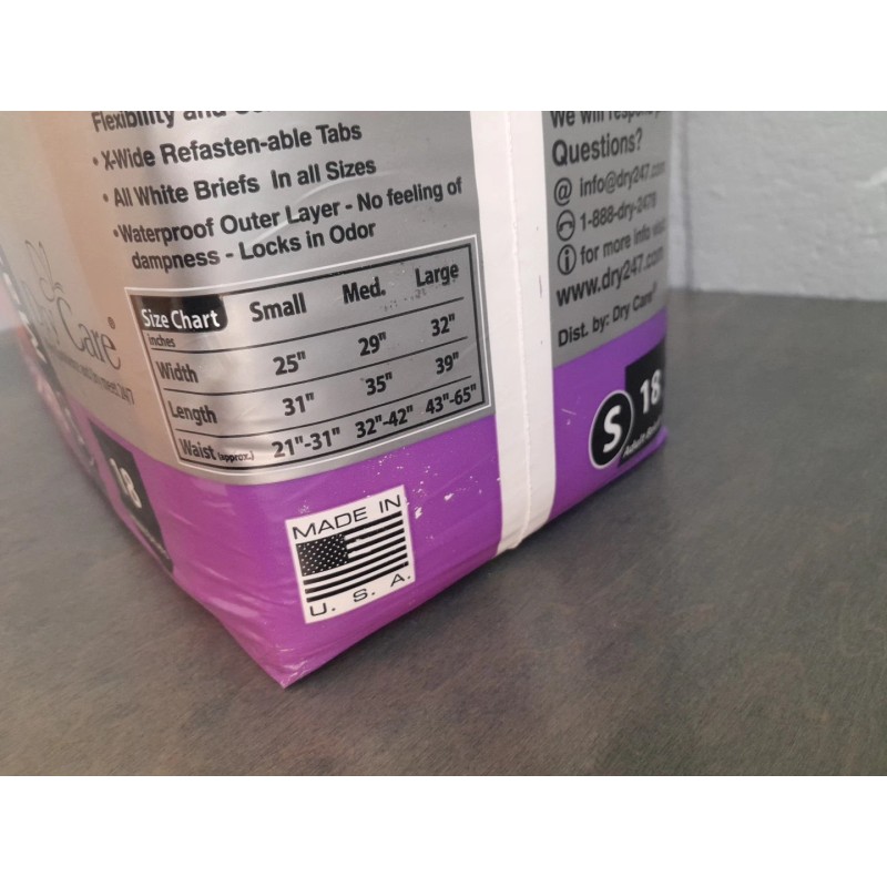 ConfiDry 24/7 Adult Diapers Sample qty:2 size SMALL HIGH Quality