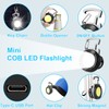2 Pack COB Small Keychain Flashlight,1000Lumens Bright Rechargeable Keychain Mini