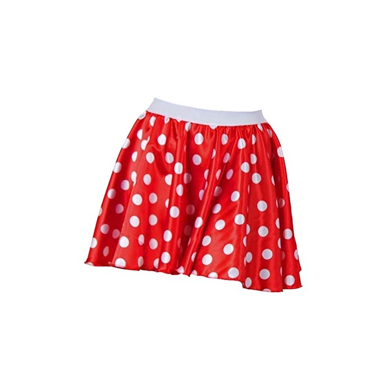 Multi-Purpose Carnival Costume Skirt, Red with White Polka Dots, 38/40,