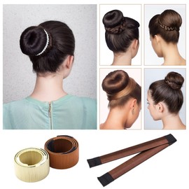 7Pack Hair Bun Maker, Easy Snap-and-Roll Bun Hair Tool, Magic Bun Tool, Donut Hair, Perfect Bun Makers Hair Pins French Twist Donuts for Updos Kids Women Ballerina Bun Shaper Easybun (7 Colors)