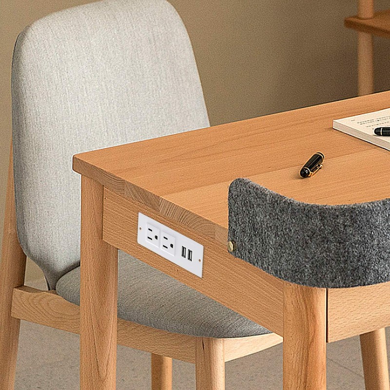 Small Recessed Power Strip Plug Extension Cord with USB Electrical