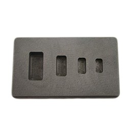 High Density Graphite Mold 1-2-5-10 Gram Silver Bars Ag 4-Cavities