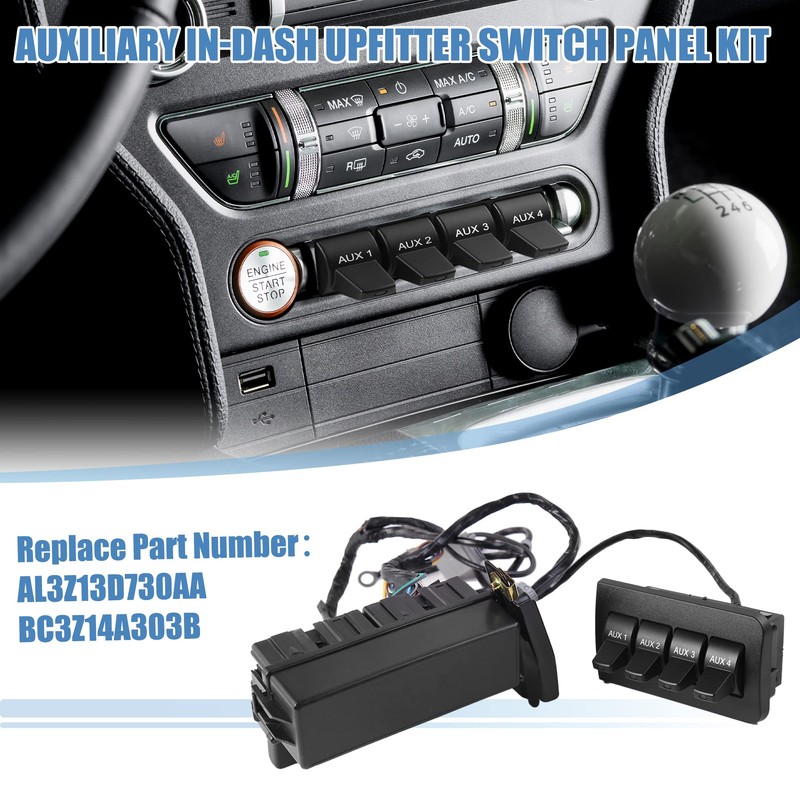 X AUTOHAUX 1 Set Auxiliary Dash Upfitter Switch Panel Kit