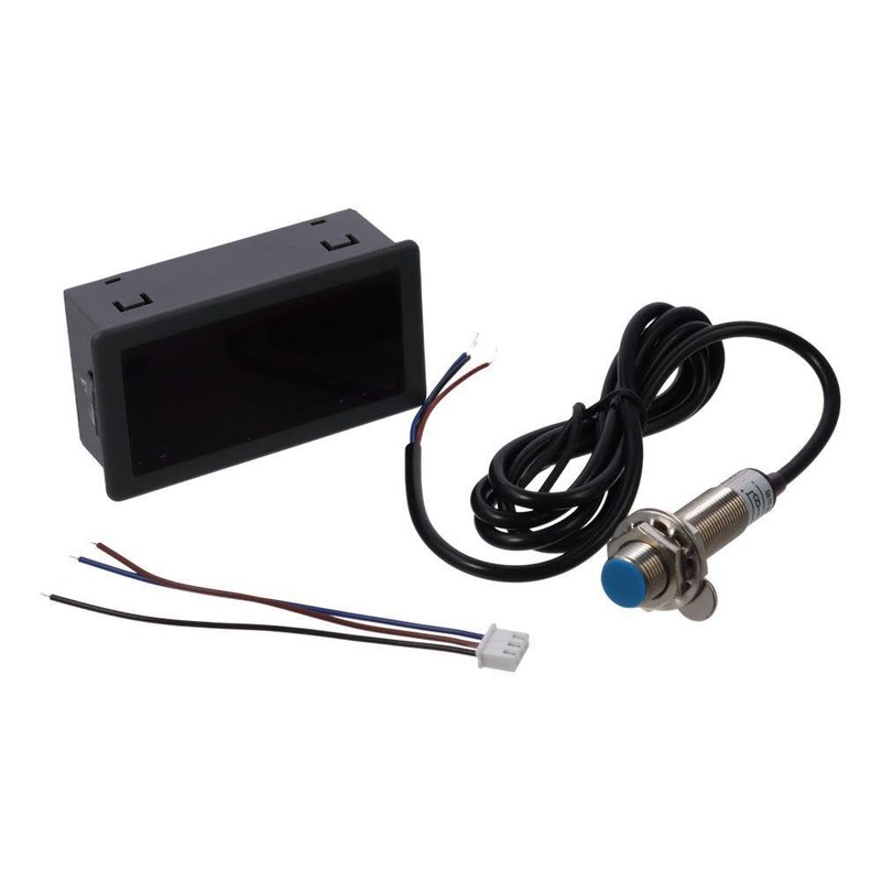 HOBBYIN Digital LED Tachometer,Red Mini 4 Digit NPN Hall Proximity