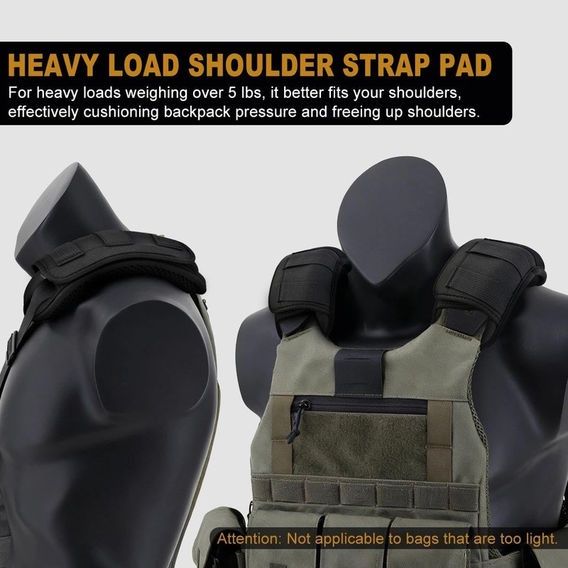 ZINMARK Tactical Shoulder Pad with Ultra-Thick Cushion for Vest Shoulder