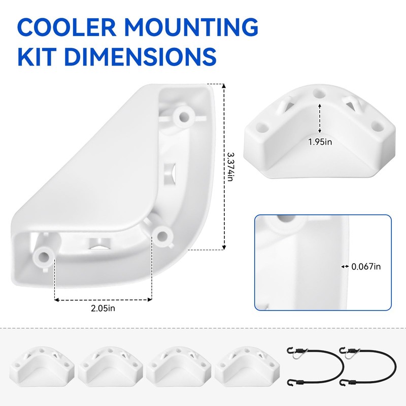 KEYDINHT Boat Marine Cooler Mounting Kit Fit for Yeti, Igloo,