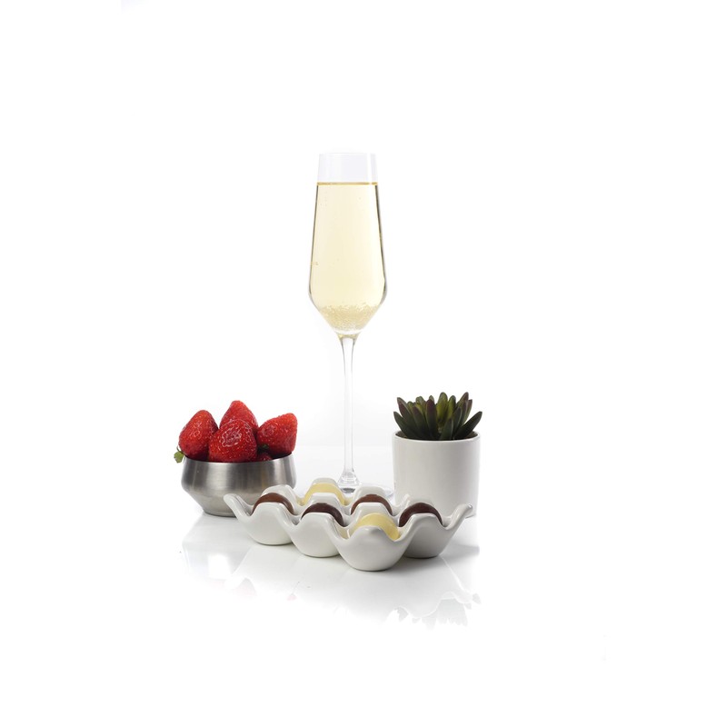 IMPULSE! Crystal Champagne Flute Set of 6 for Kitchen Set,
