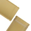 100Pcs Brown Kraft Paper Clear Window Plastic Zipper Seal Lock