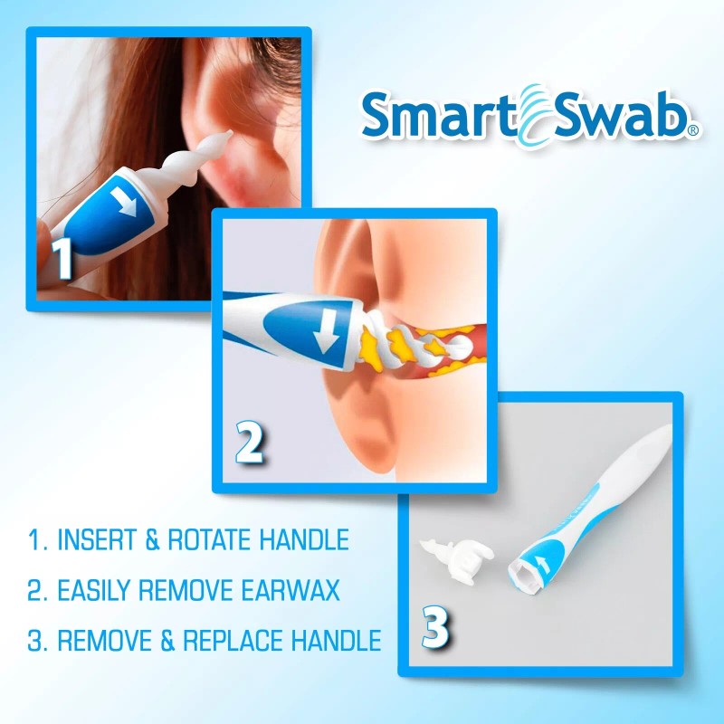 Smart Swab The Original Spiral Ear Wax Remover Kit with