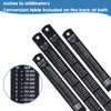 4 PCS Metal Ruler Kit, 12 Inch and 6 Inch