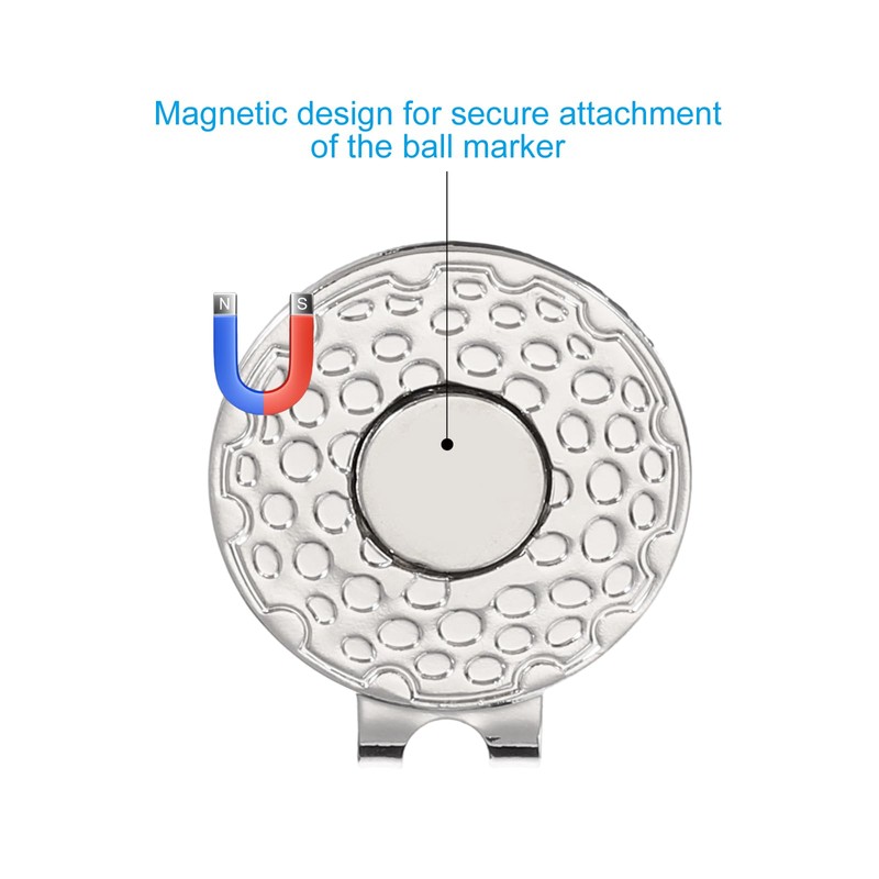 PATIKIL Magnetic Golf Ball Marker Holder, 6 Pack Metal Golf