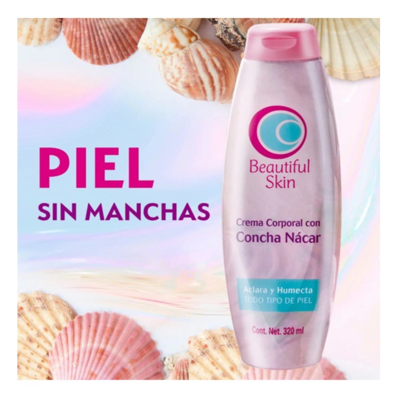 Arabela Crema Corporal Concha Nacar Aclarante Pack Piezas Neutra