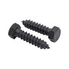 1/2" x 3”, 25-Piece Black Lag Bolts, Rustproof 4-Layer Ceramic