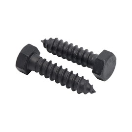 1/2" x 3”, 25-Piece Black Lag Bolts, Rustproof 4-Layer Ceramic BLAKOTE, 2X Protection of Galvanized Lag Screws, for Decks Pergolas by Makers Bolt