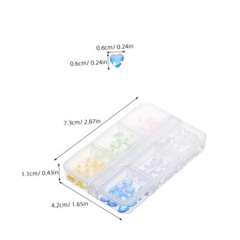 TOVINANNA Nail Charms Kit for Women Heart Shaped Resin Rhinestones for Manicure Decoration Small Nail Gems Convenient Storage Box Included