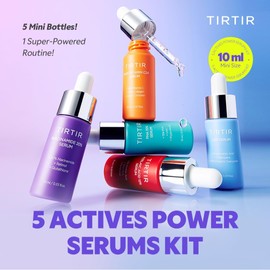 TIRTIR Kit De 5 Srums Con Activos Potentes Set De Cuidado Facial Coreano Con Vitamina C, Niacinamida, cido Azelaico Y cido Hialurnico, Srum Hidratante, Potenciador De Luminosidad, Nutritivo, Im