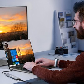 USBC Multiport Adapter USB C Docking Station 7 in 1 dongle Adapter USB c hub multiport Adapter with SD Card Reader 100W PD 4K30hz hdmi USB hub USB C Adapter for MacBook Pro