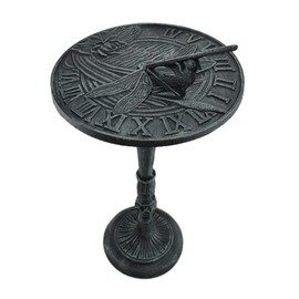 Verdigris Finished Cast Iron Dragonfly Sundial with Pedestal