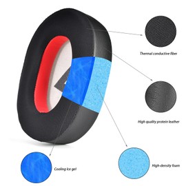 ZLiT For Plantronics Backbeat Pro 2 Ear Pads Cooling Gel Headphone Pad for Plantronics Backbeat Pro 2 for Voyager 8200 UC Headphone Pads (Earphones + Headband)