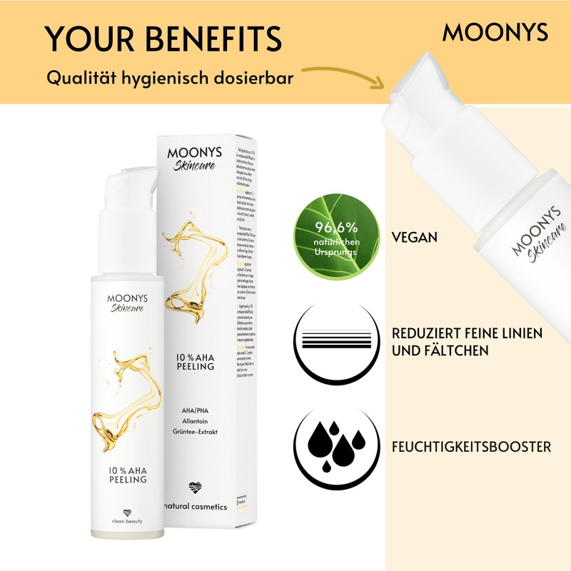 MOONYS® 10% AHA Peeling Face with PHA - 100 ml