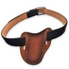 Hercules Knives Custom Leather Sheath Slanted Pancake Tooled Leather Sheath/Trapper