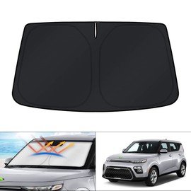 KUST Windshield Sun Shade for Kia Soul 2020 2021 2022 2023 2024 2025 Window Sunshade Sun Visor Protector Foldable Blocks UV Rays Keep Your Car Cooler