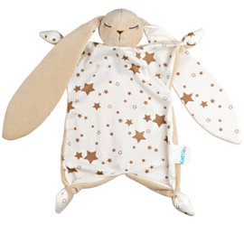 Bunny Lovey Security Blanket – Soft Infant Lovey for Comfort & Cuddles, Newborn Snuggle Toy, Neutral Baby Gift for Boys or Girls. Big Size 16in.