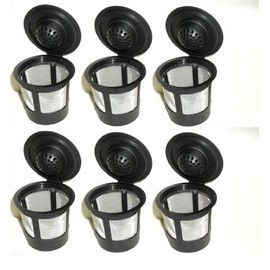 Keurig 6 Reusable Refillable K-Cups Pods Compatible with Keurig Coffee Makers System