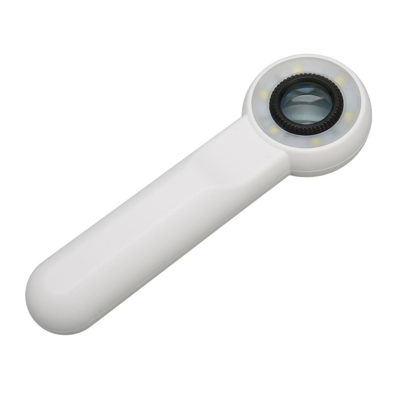 30X Handheld Magnifier 3 Levels Brightness Adjustment Touch Control LED