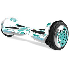 MightySkins Skin Compatible with Razor Hovertrax 1.5 Hover Board - Teal Splatter | Protective, Durable, and Unique Vinyl Decal wrap Cover | Easy to Apply, Remove, and Change Styles | Made in The USA